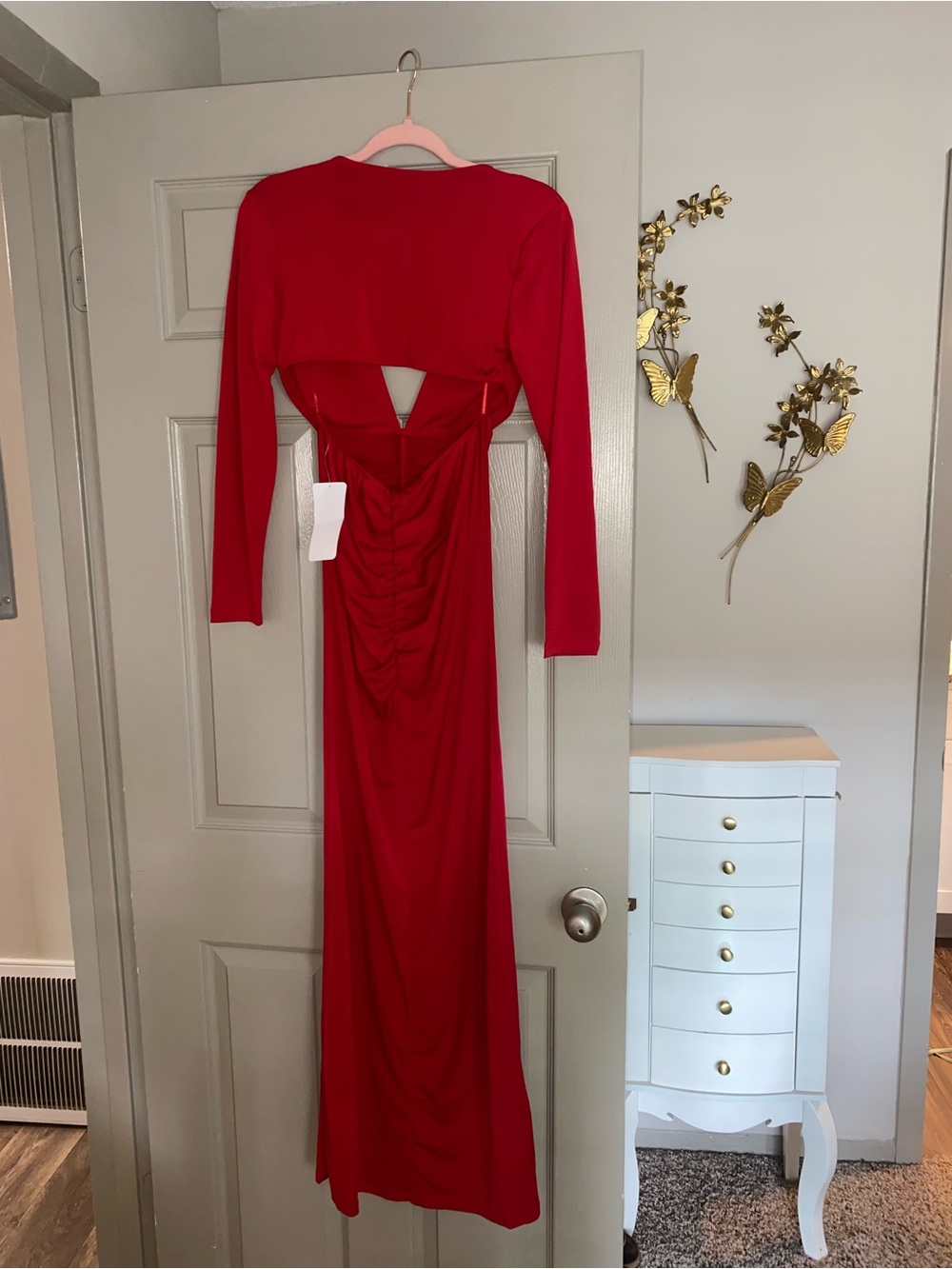 kikiriki Red Split-Front Maxi Dress - Picture 5 of 8